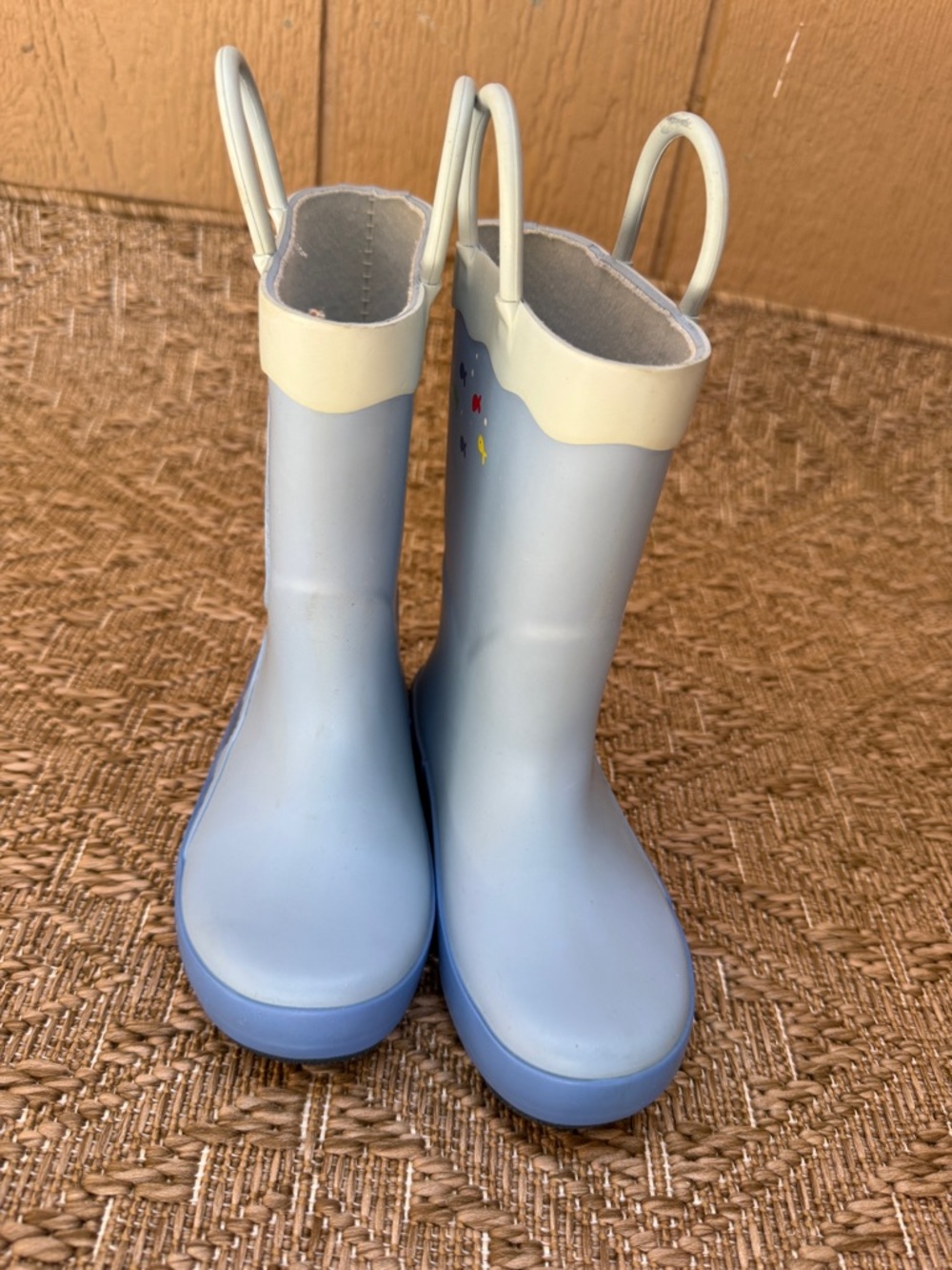 Cat & Jack Light Blue Kids Rain Boots with Yellow Submarine - Picture 5 of 7